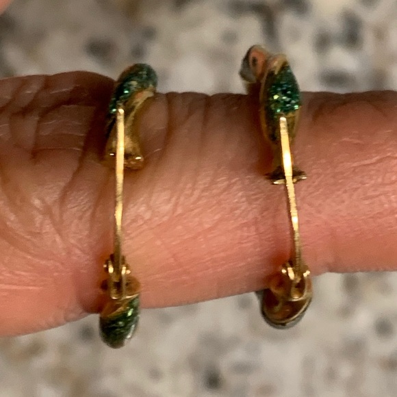 14K Vintage Yellow Gold Hoops 💚 - Picture 6 of 11
